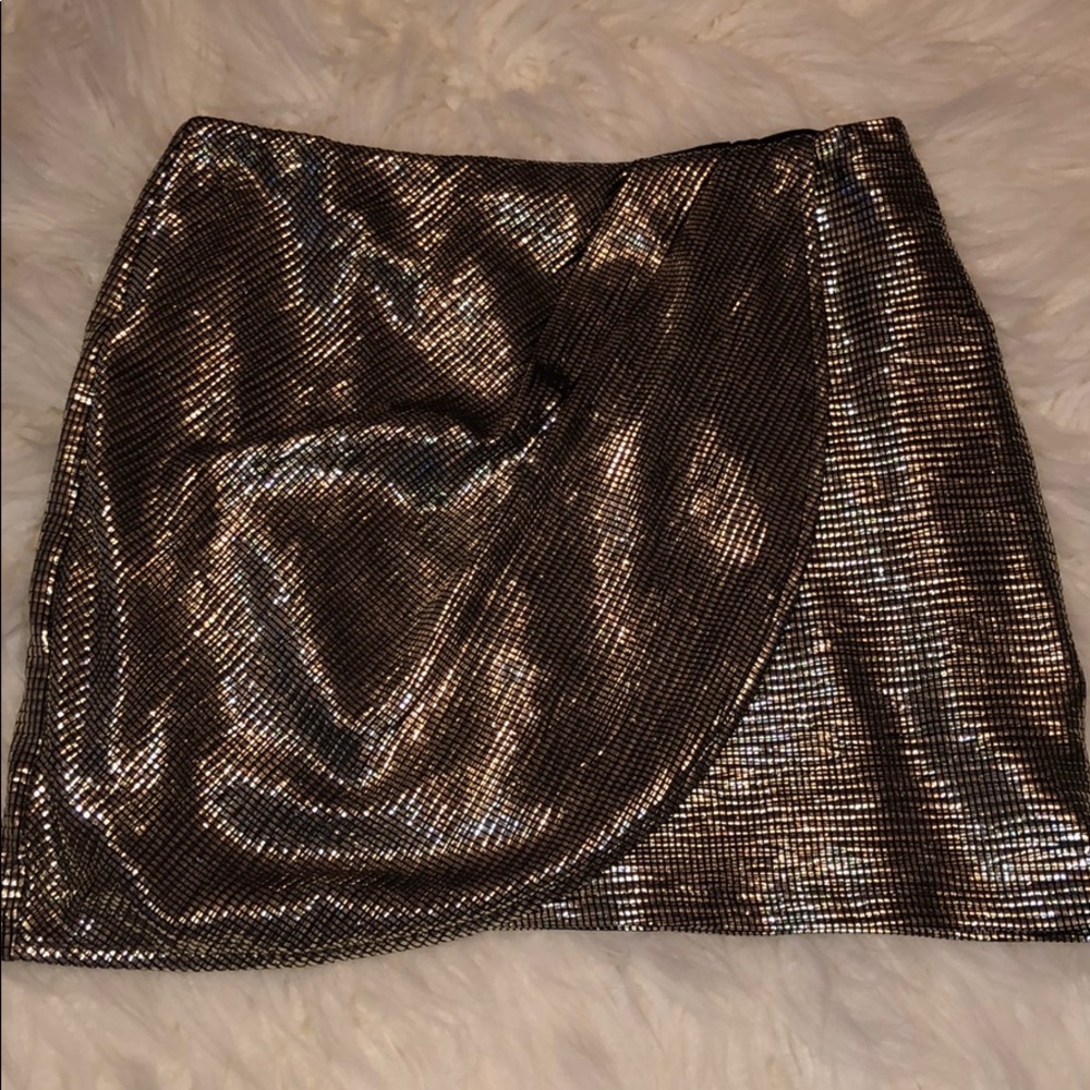 Metallic Mini Skirt